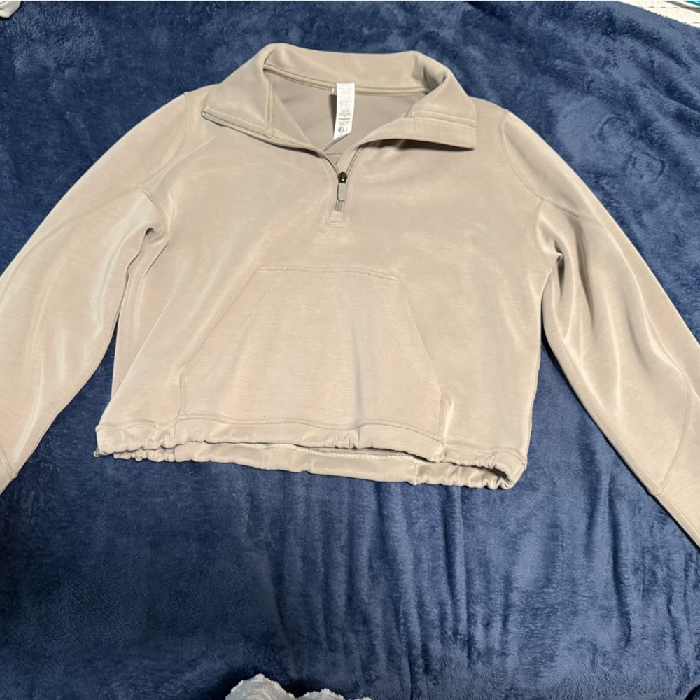 Lululemon Tan Softstreme Quarter-Zip Jacket